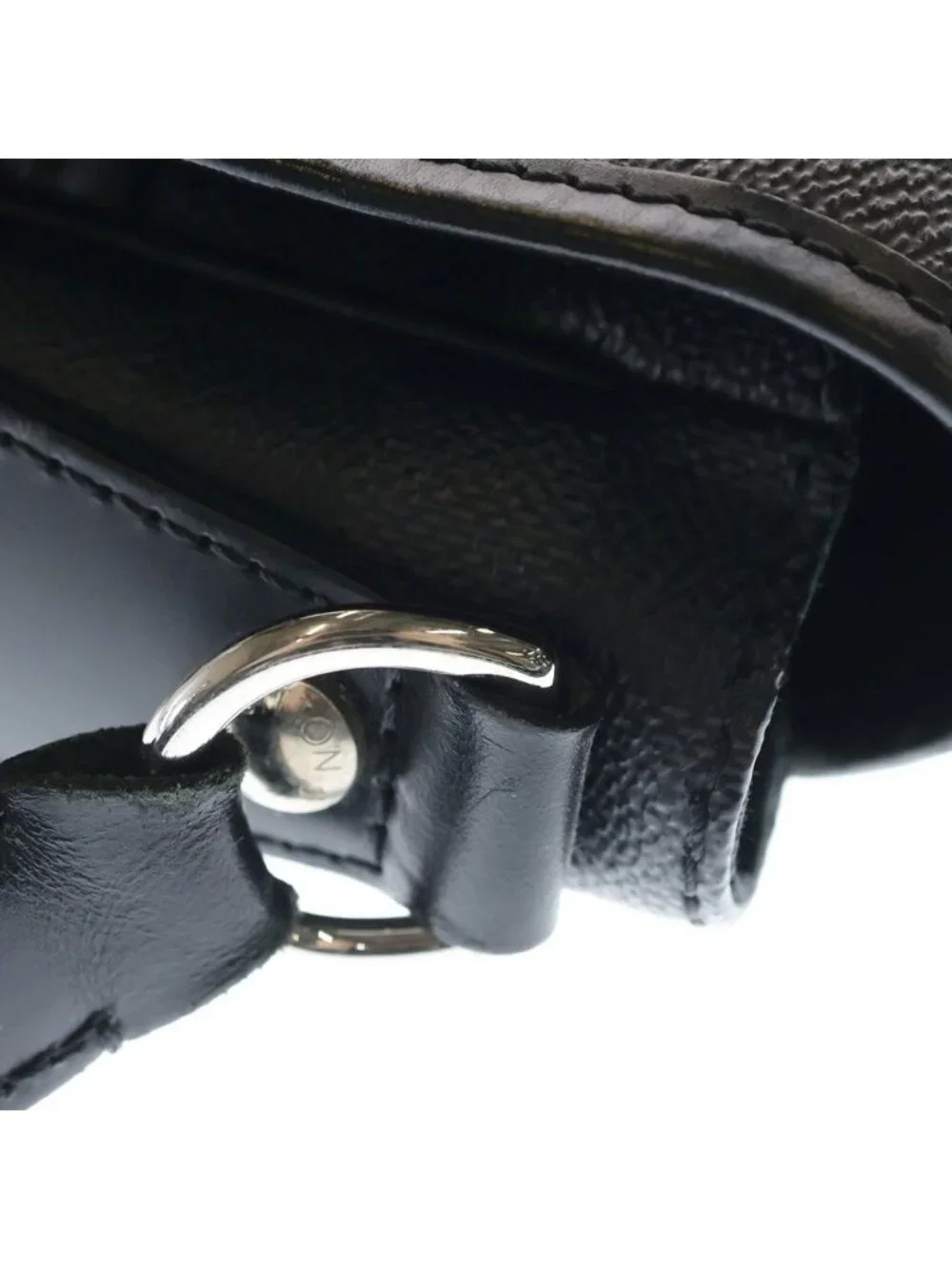 Louis Vuitton Damier Graphite Daniel GM Shoulder Bag Black Leather Silver